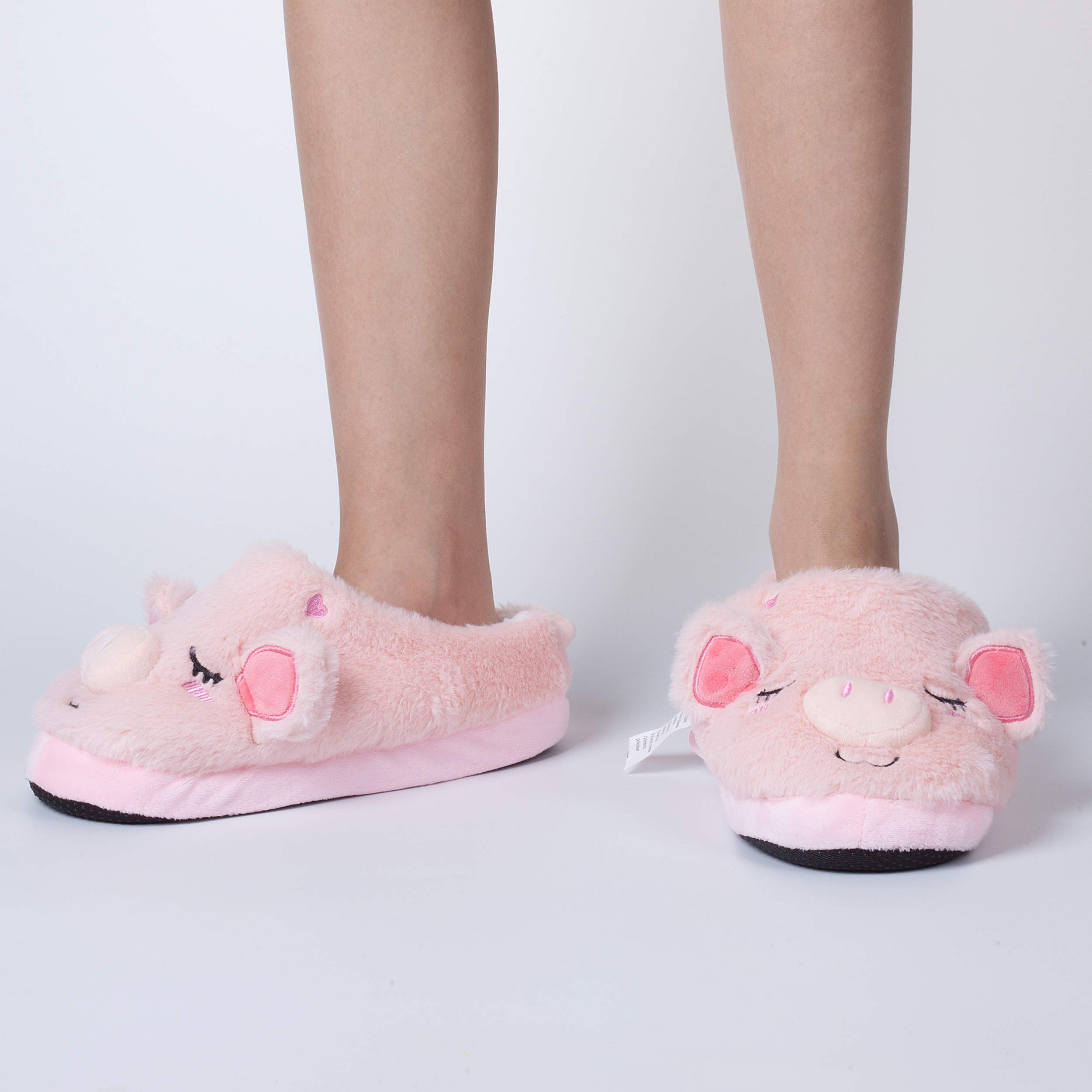Katara Hausschuhe Schweinchen Slipper Plüsch Unisex