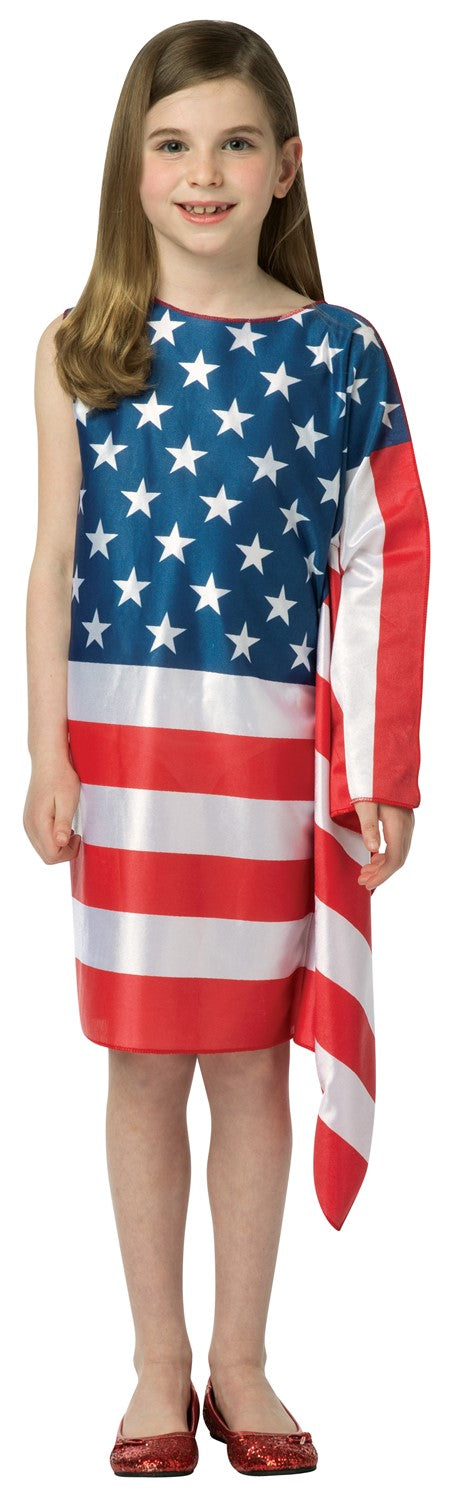 Rasta Imposta USA Flaggenkleid Kostüm Kinder 7-10
