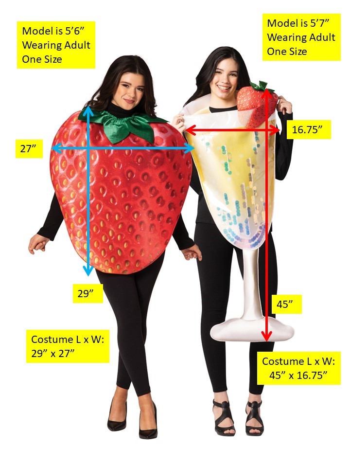Rasta Imposta Champagne Strawberry Partnerkostüm One Size