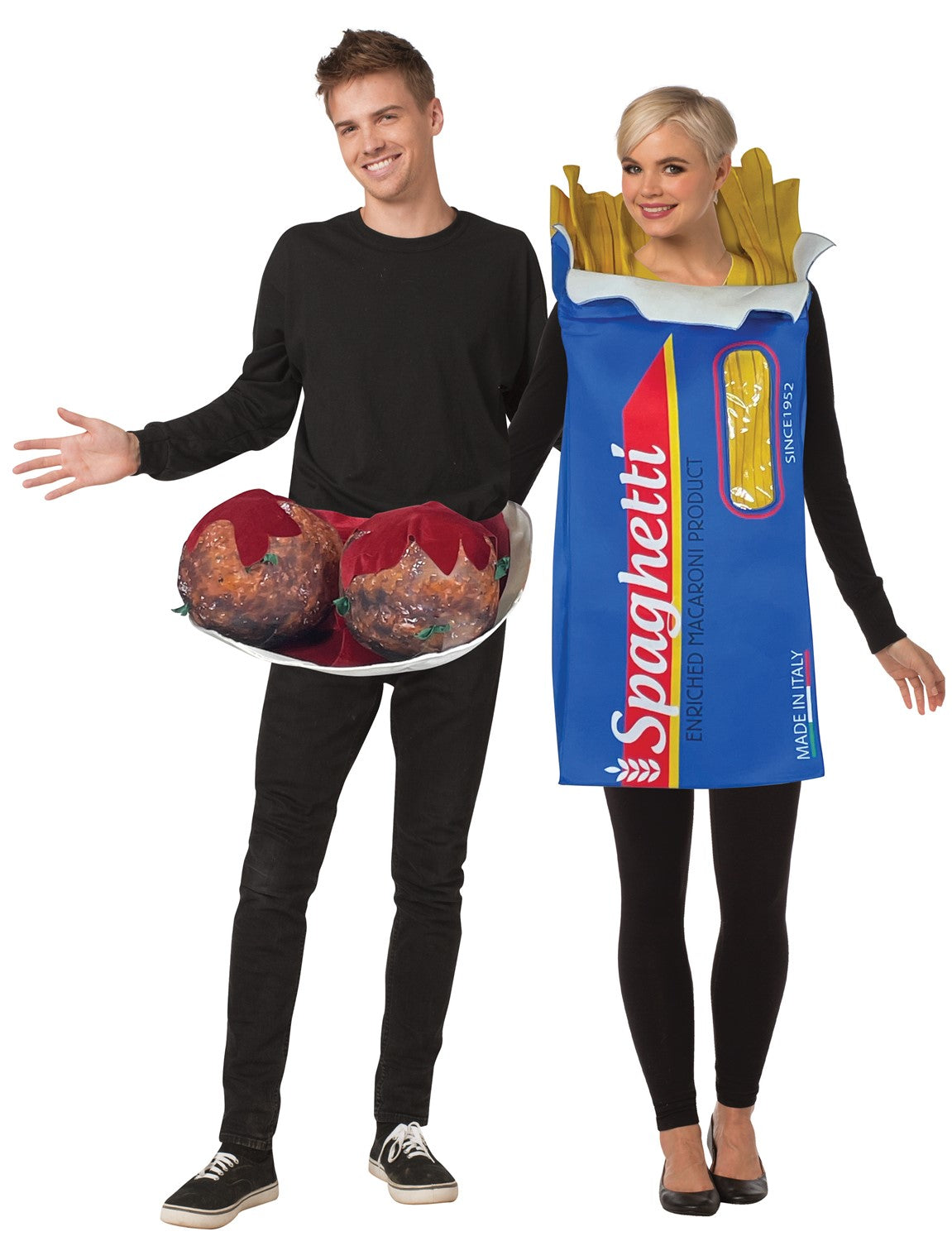 Rasta Imposta Spaghetti Meatballs Paarkostüm Erwachsene Tunika
