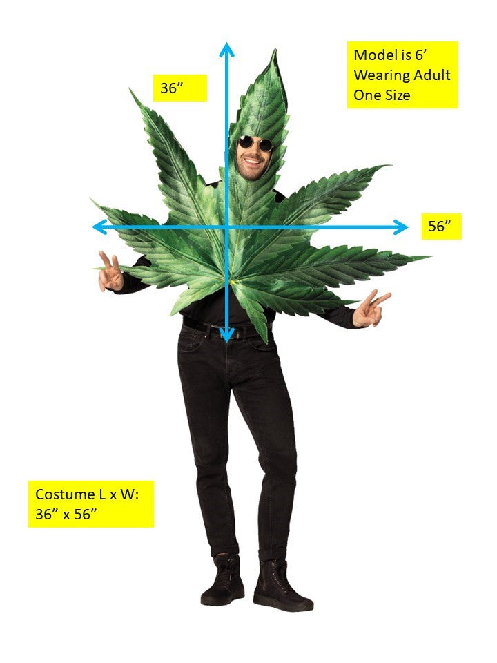 Rasta Imposta Pot Leaf Kostüm One Size Polyester-Tunika