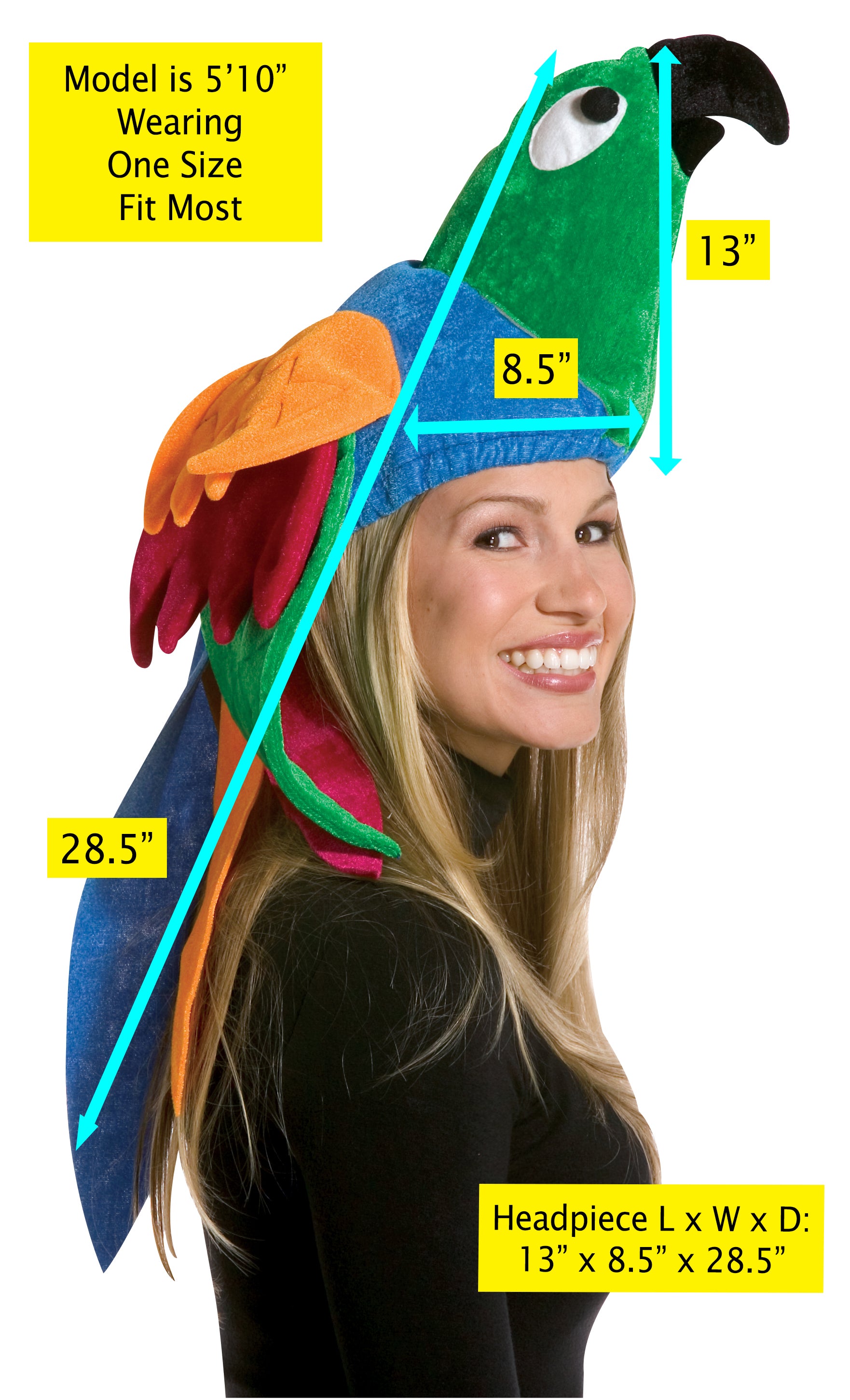 Rasta Imposta Parrot Hat Hut One Size Papagei Bunt