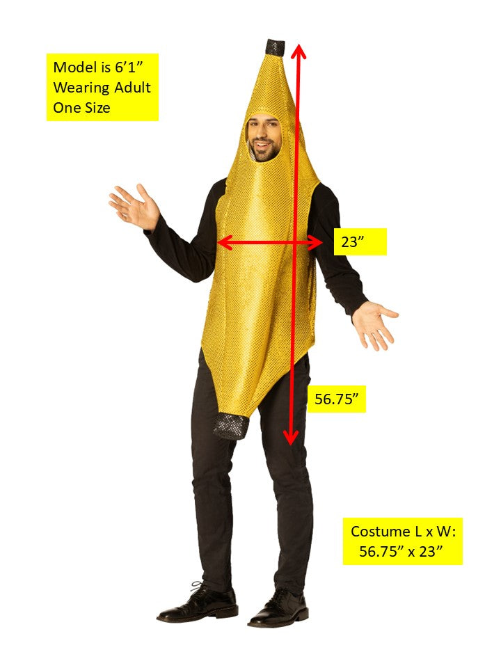 Rasta Imposta Glitzy Sequin Banana Bananenkostüm Pailletten