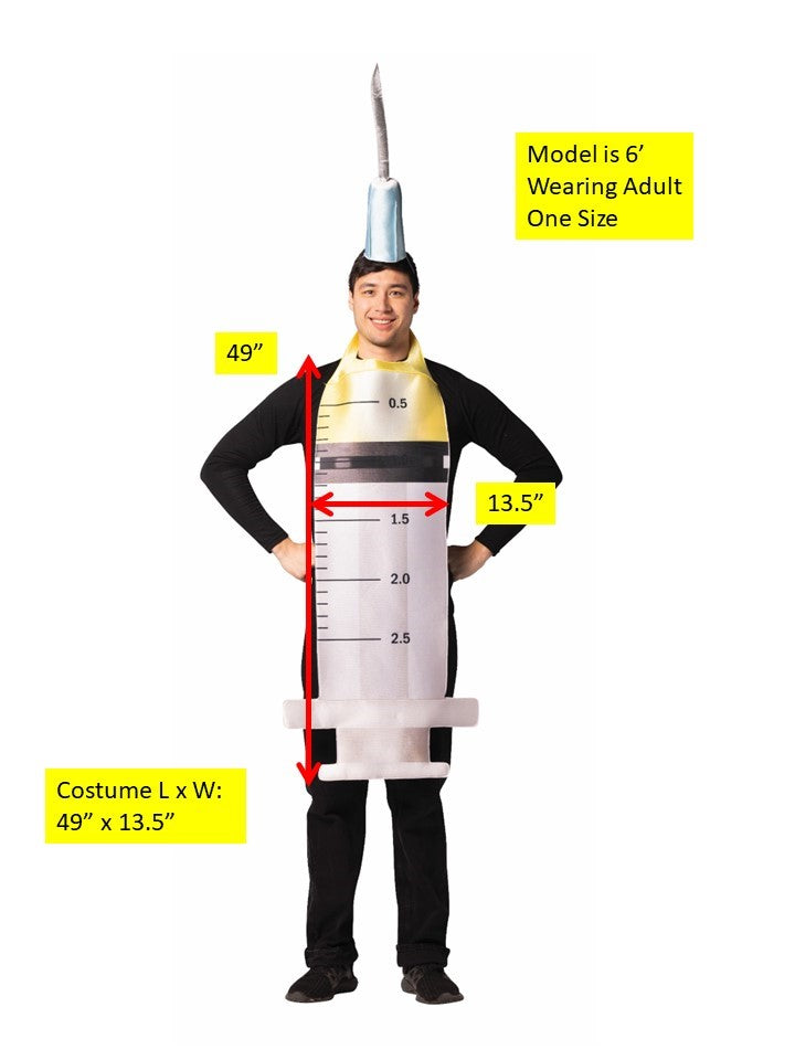 Rasta Imposta Syringe Needle Spritzenkostüm One Size Erwachsene Tunika