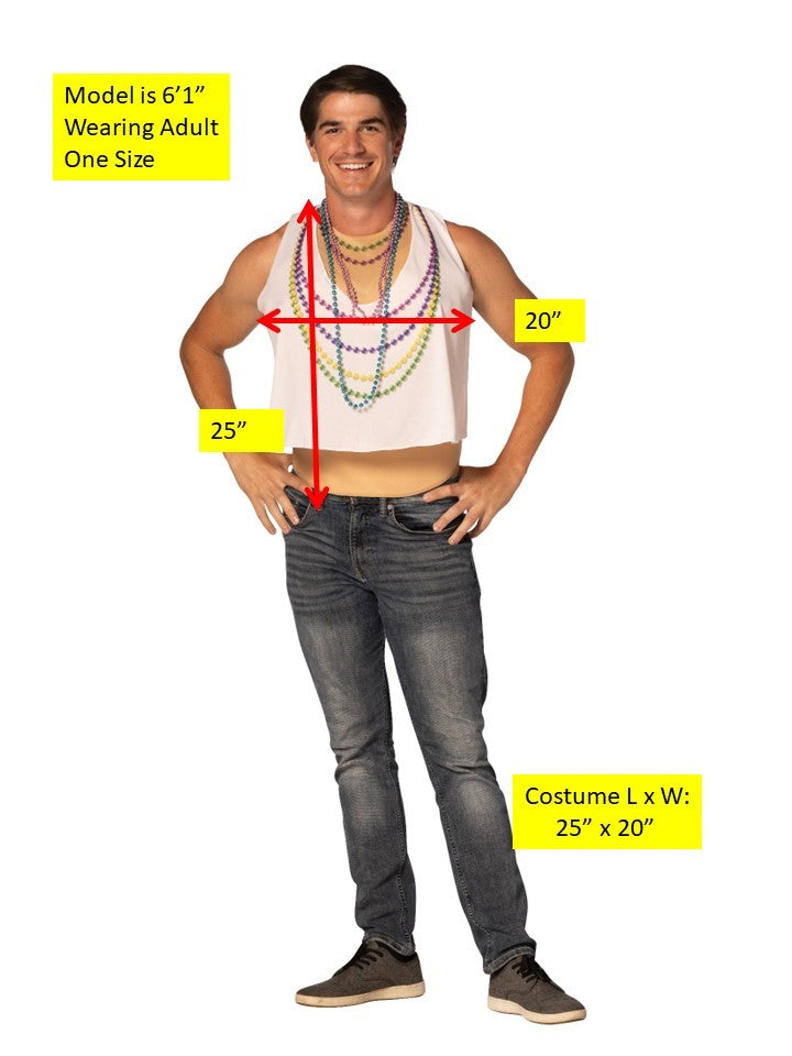 Rasta Imposta Mardi Gras Flasher Shirt Kostüm Einheitsgröße