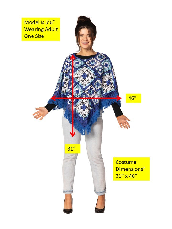 Rasta Imposta Hanukkah Poncho Kostüm mit Lichtern One Size