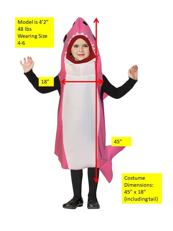 Rasta Imposta Ultimate Pink Shark Hai-Kostüm 4-6 Rosa