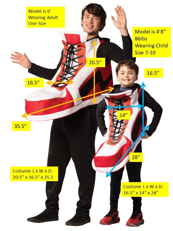 Rasta Imposta Hightop Sneaker Kostüm Set Erwachsene+Kind 7-10