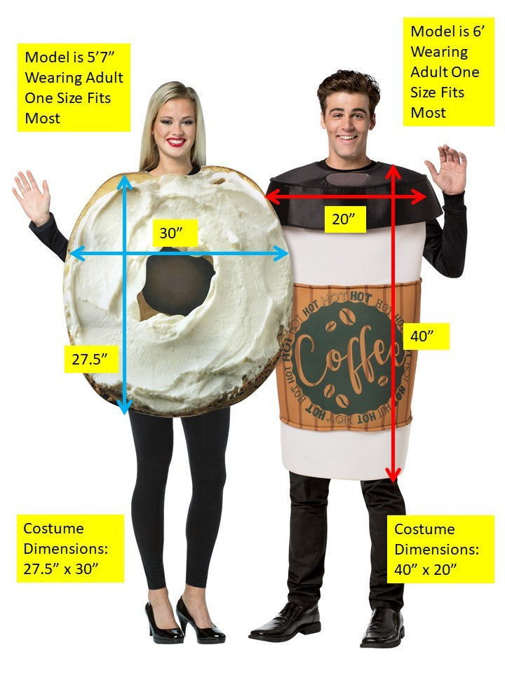 Rasta Imposta Bagel Kaffee Partnerkostüm 2er Tunika
