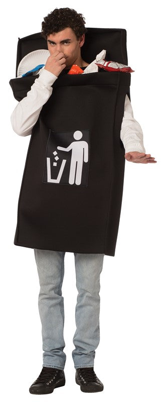 Rasta Imposta Black Trash Can Kostüm One Size Tunika