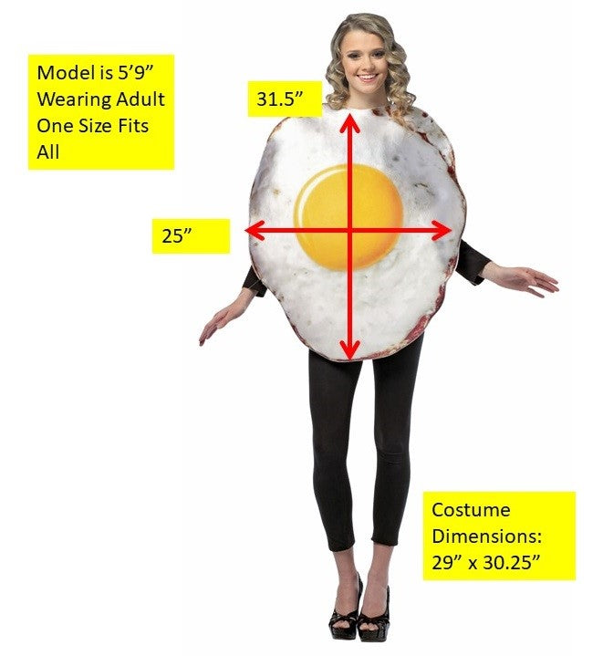 Rasta Imposta Fried Egg Kostüm One Size Spiegelei