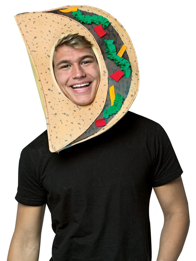 Rasta Imposta Taco Food Maske One Size mit 3D-Salat