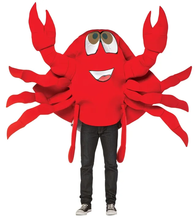 Rasta Imposta Crab Mascot Kostüm Krabbe Einheitsgröße Rot