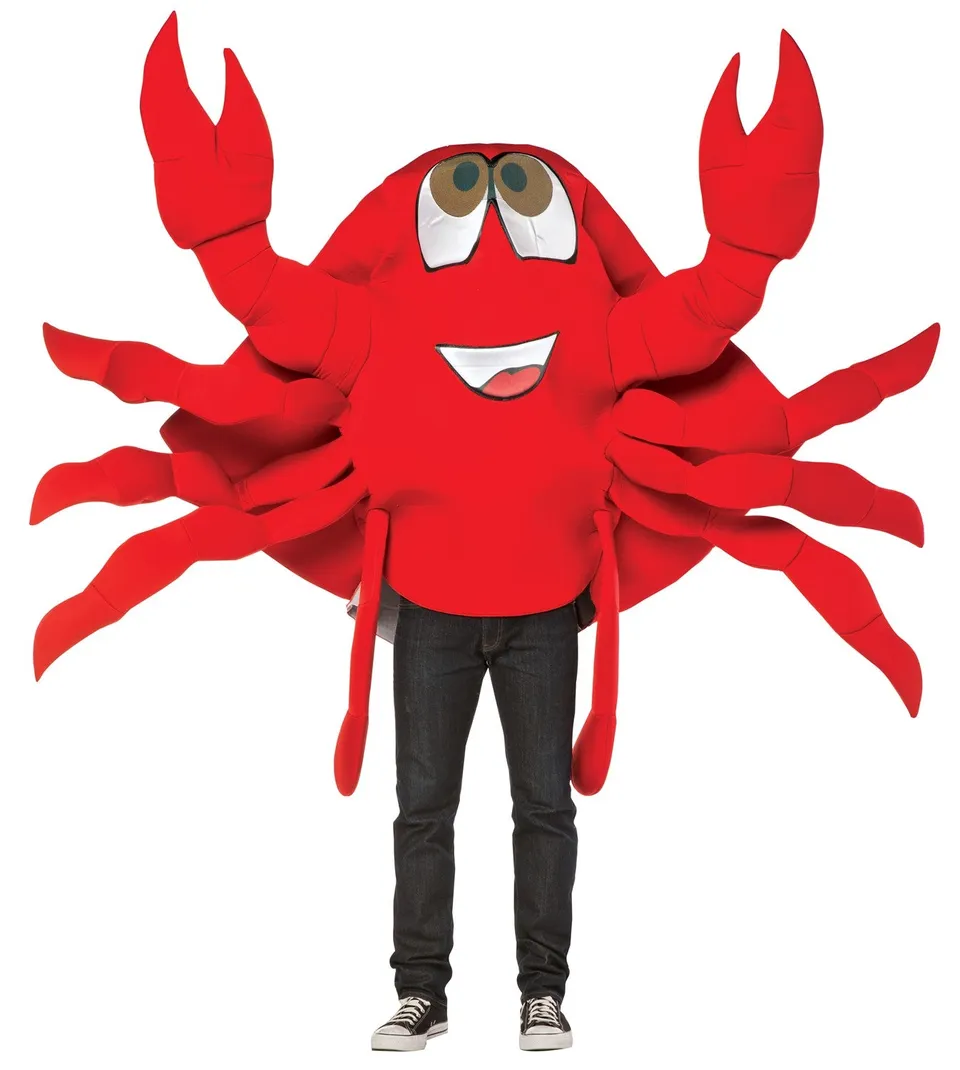 Rasta Imposta Crab Mascot Kostüm Krabbe Einheitsgröße Rot
