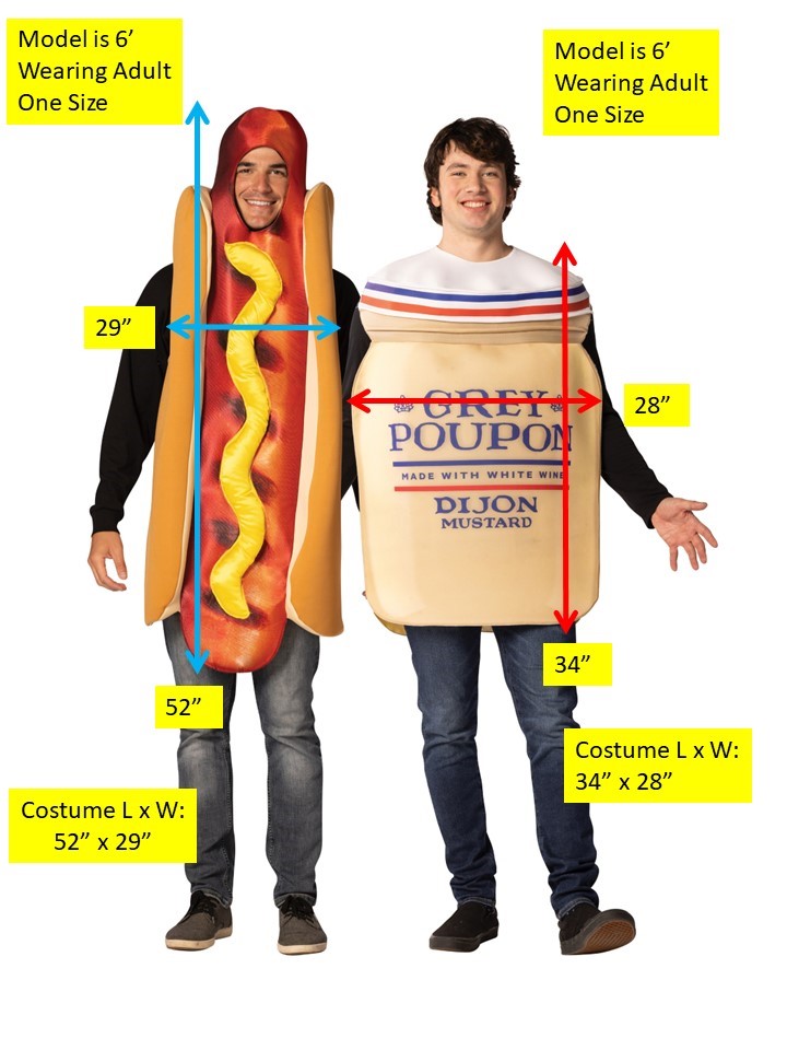Rasta Imposta Hot Dog Grey Poupon Paarkostüm One Size