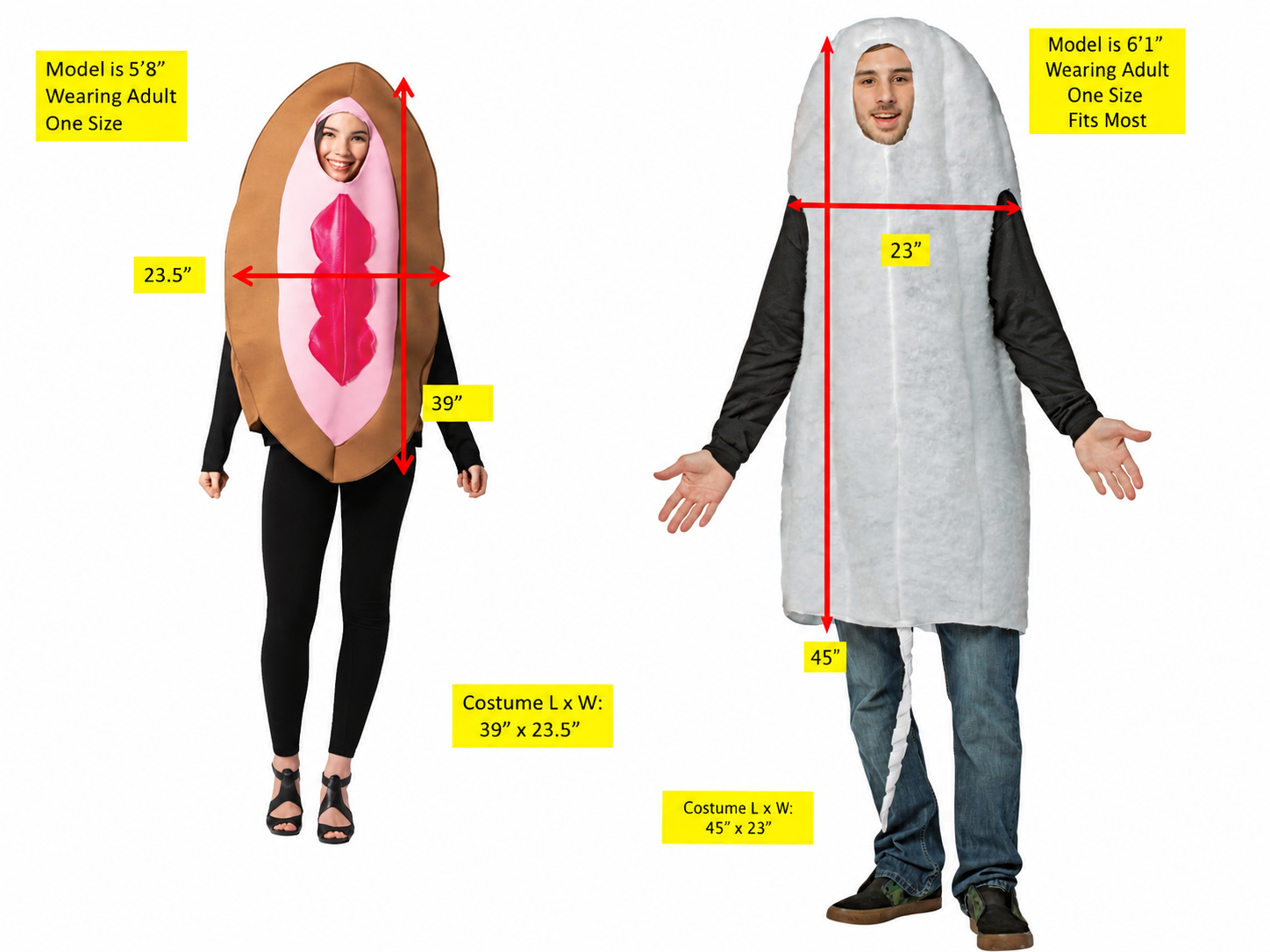 Rasta Imposta Brown Vagina Tampon Paarkostüm Einheitsgrösse
