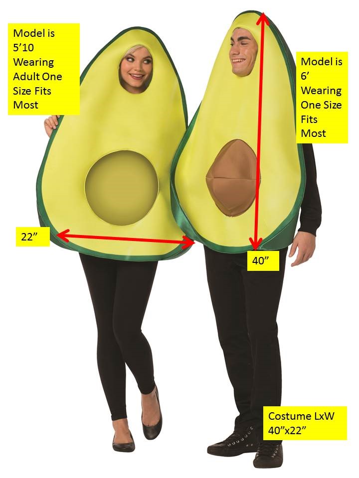 Rasta Imposta Avocado Paarkostüm Einheitsgröße 2 Hälften