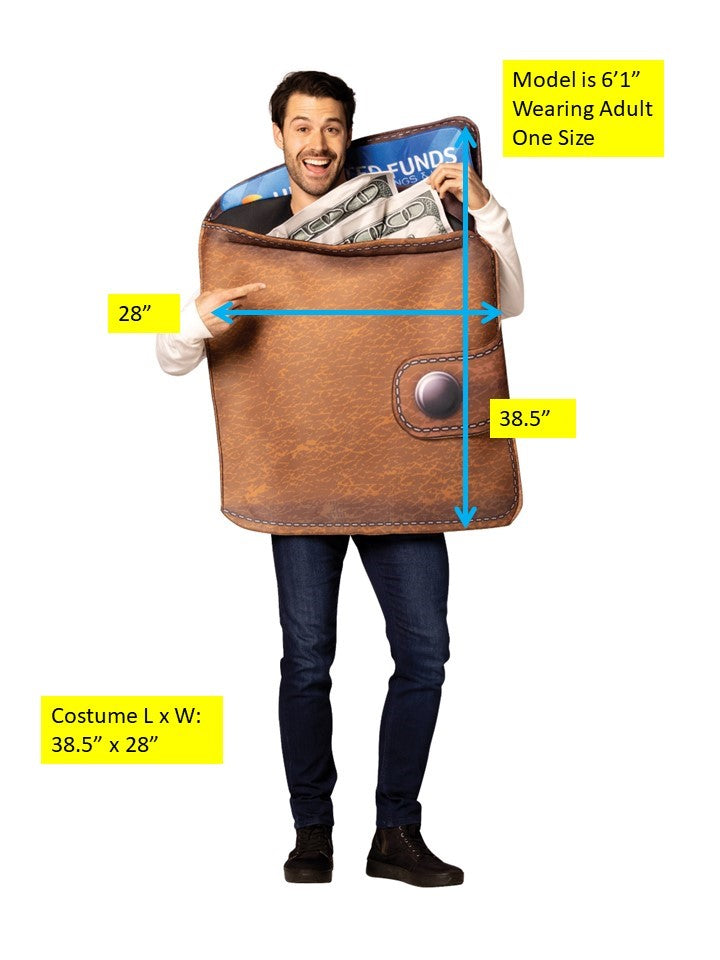 Rasta Imposta Brown Wallet Kostüm braun Einheitsgröße