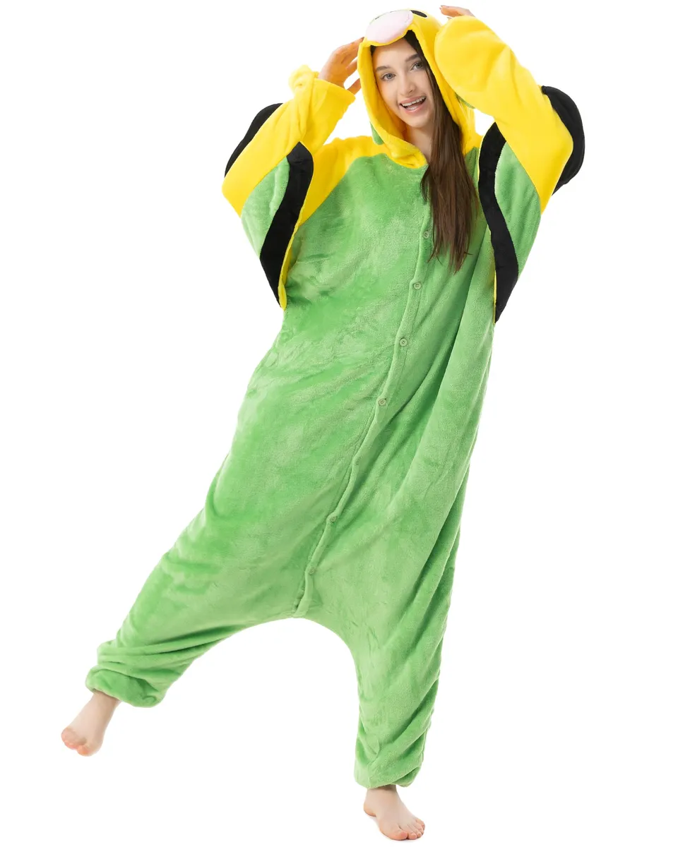Katara 1744 Wellensittich Kostüm Onesie Fleece Unisex