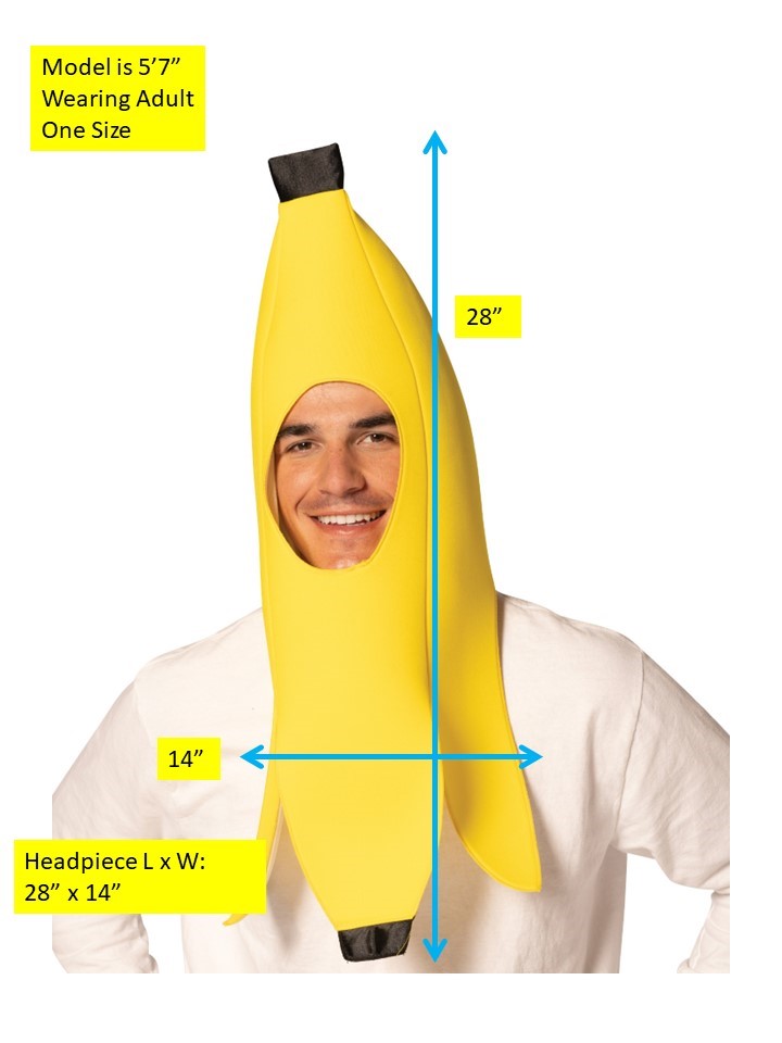 Rasta Imposta Banana Peel Bananen Hut Einheitsgröße Schaum
