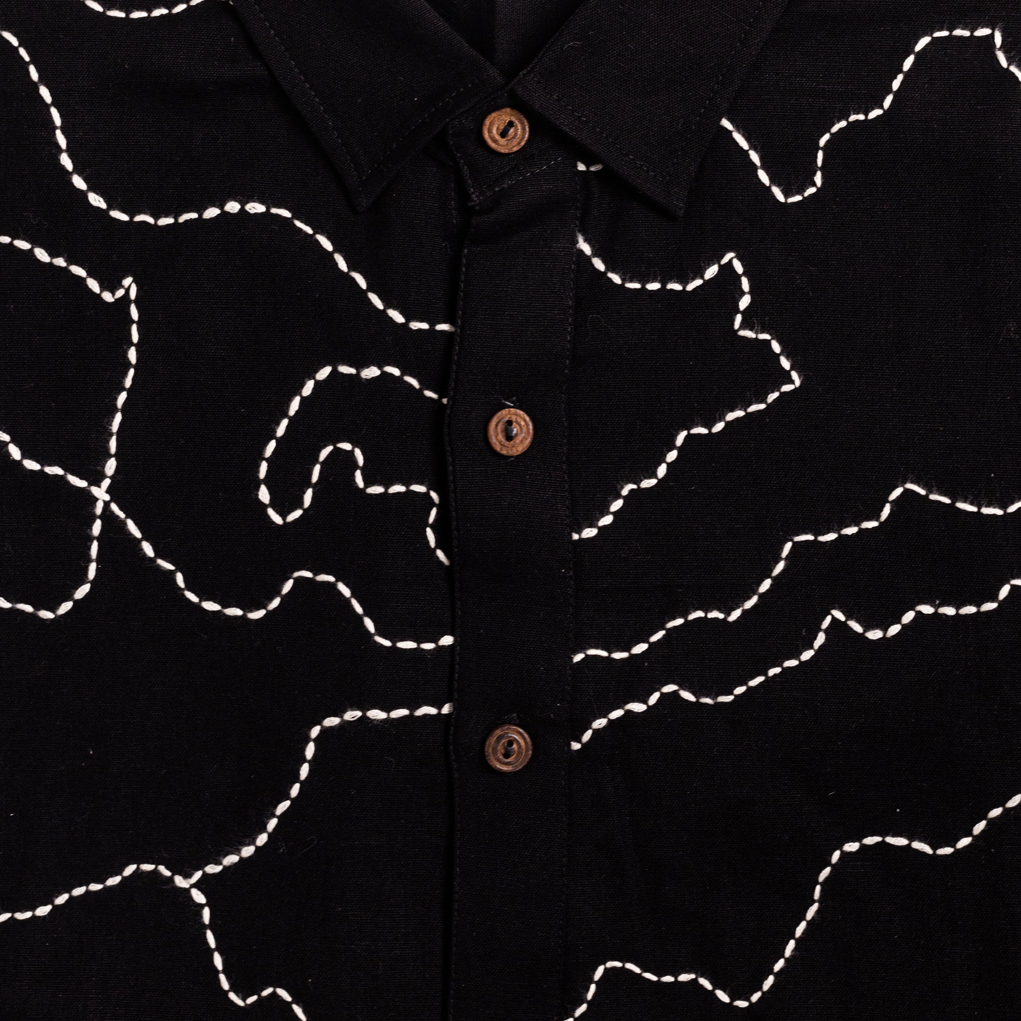 Chaks Manchitra Black Shirt Herren Hemd Schwarz M Kantha