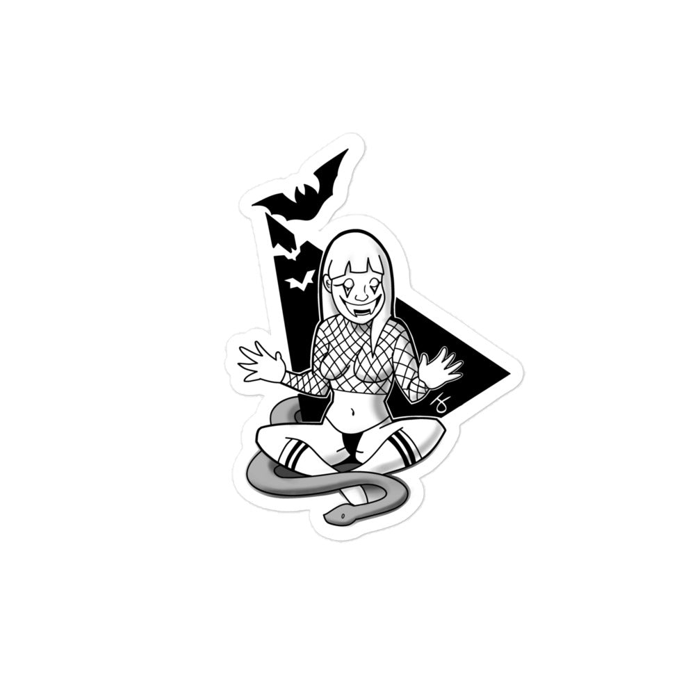 Black Snake Hey Smiley Vinyl Sticker 7,5 cm Wasserdicht