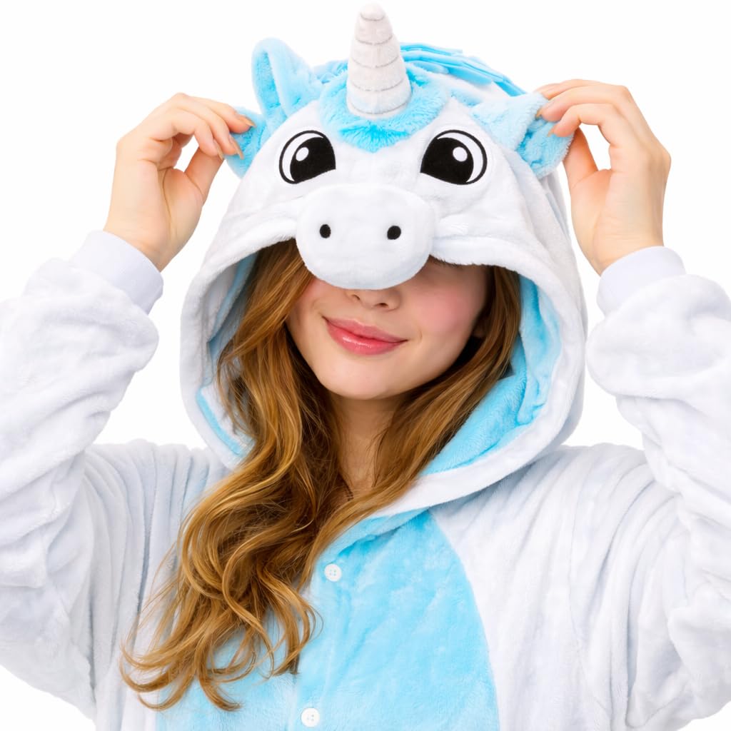 Katara Einhorn Schwarz Sterne Onesie Kostüm M Flanell