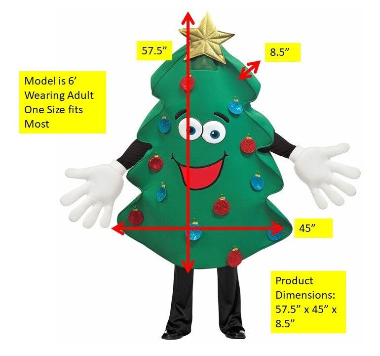 Rasta Imposta Christmas Tree Mascot Kostüm grün One Size