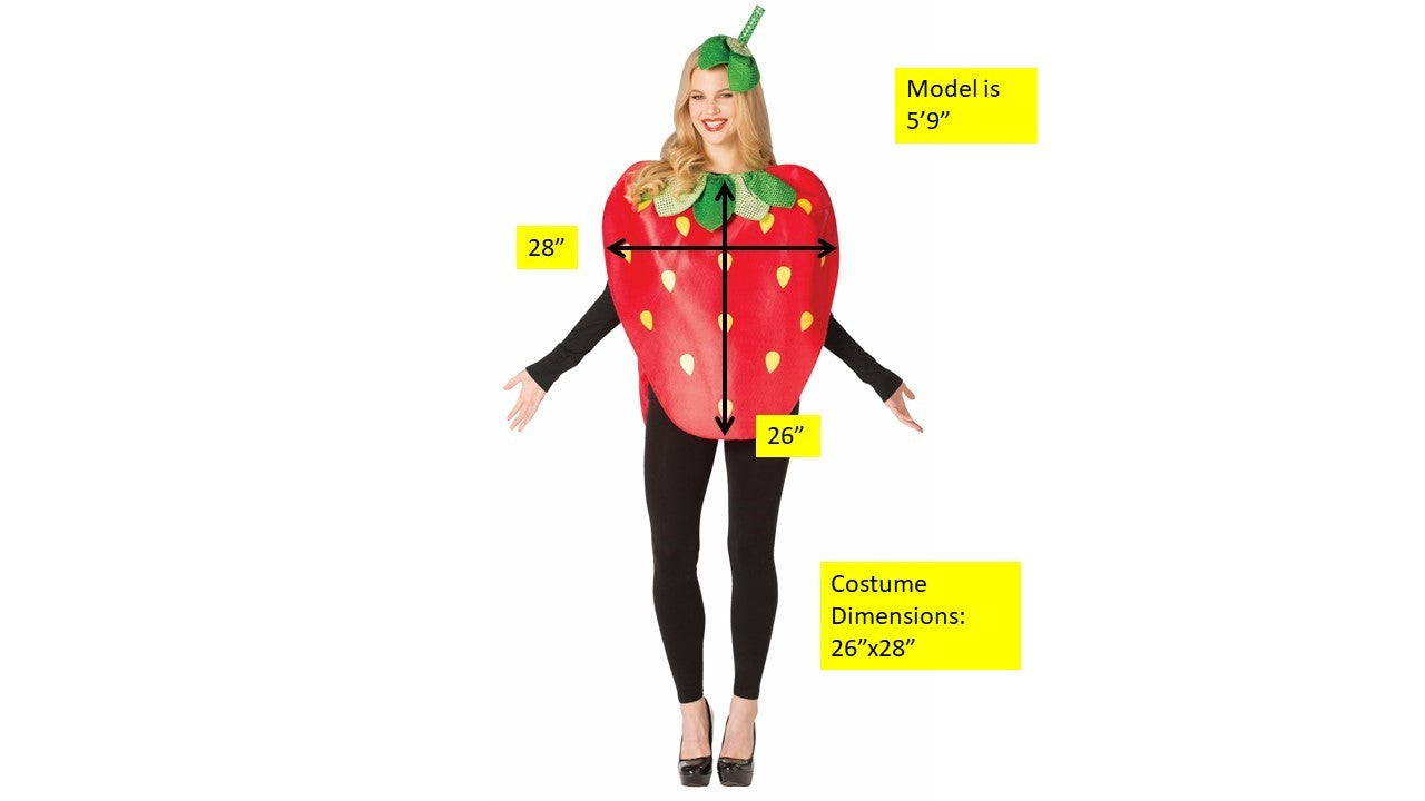 Rasta Imposta Strawberry Kostüm Erwachsene Tunika Stirnband
