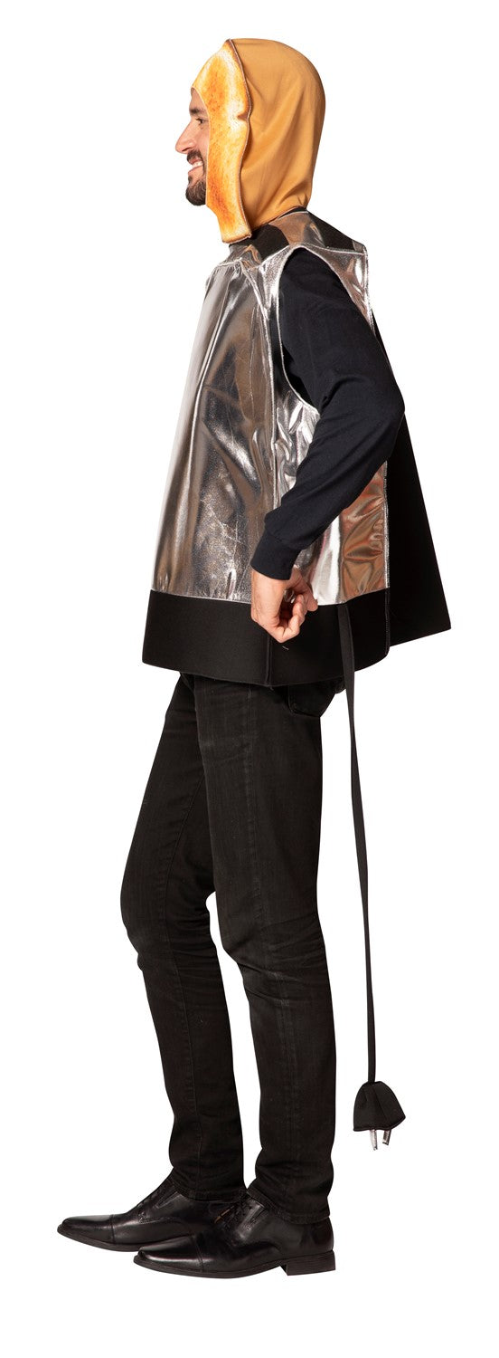 Rasta Imposta Toaster Kostüm Silber Tunika One Size Unisex