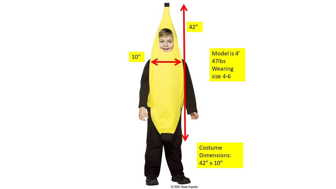 Rasta Imposta Banana Kostüm Kinder 4-6X