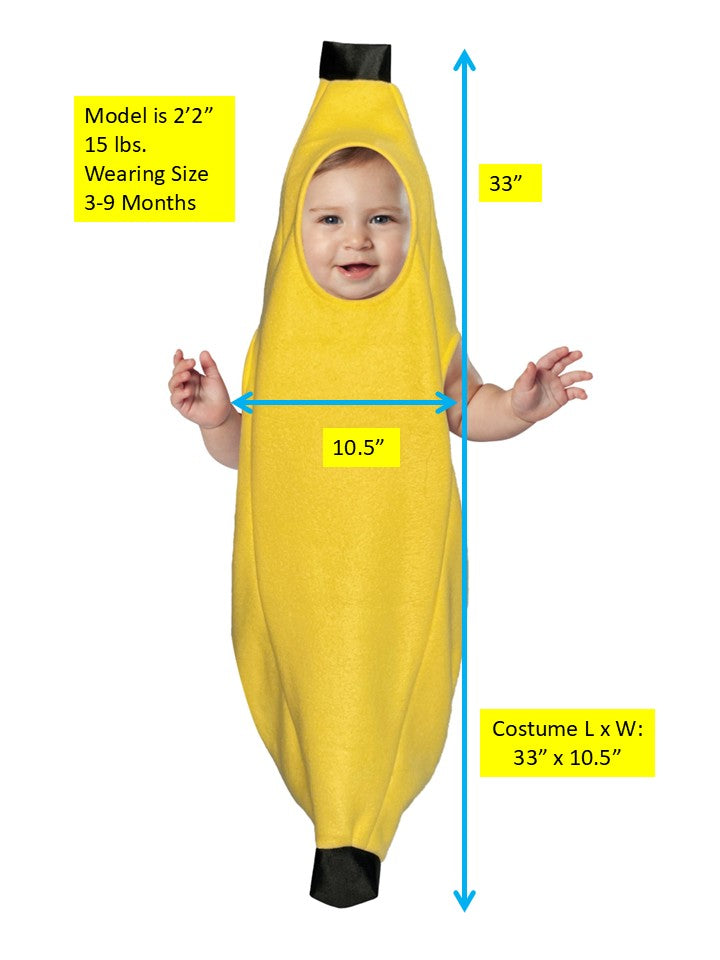 Rasta Imposta Banane Babykostüm 3-9 Monate Fleece gelb
