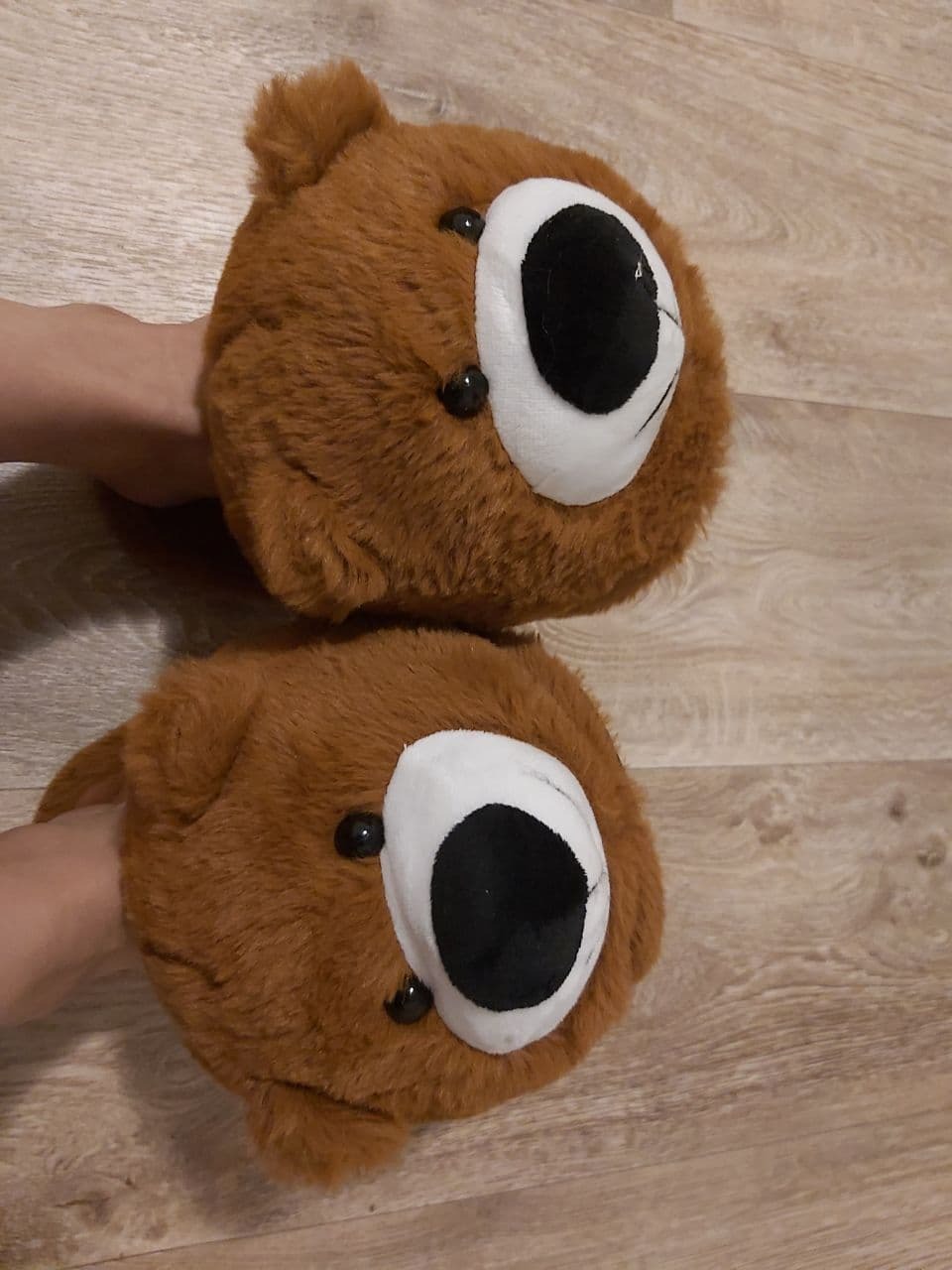 Katara Bär Hausschuhe Slipper offen Unisex Plüsch