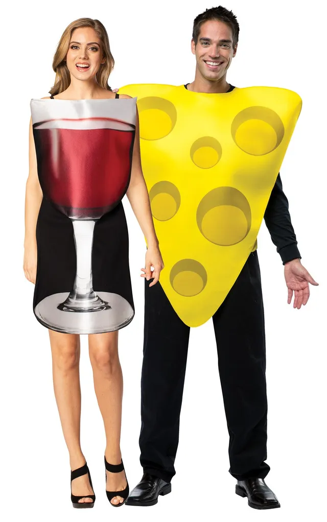 Rasta Imposta Glass of Red Wine & Cheese Kostüm One Size