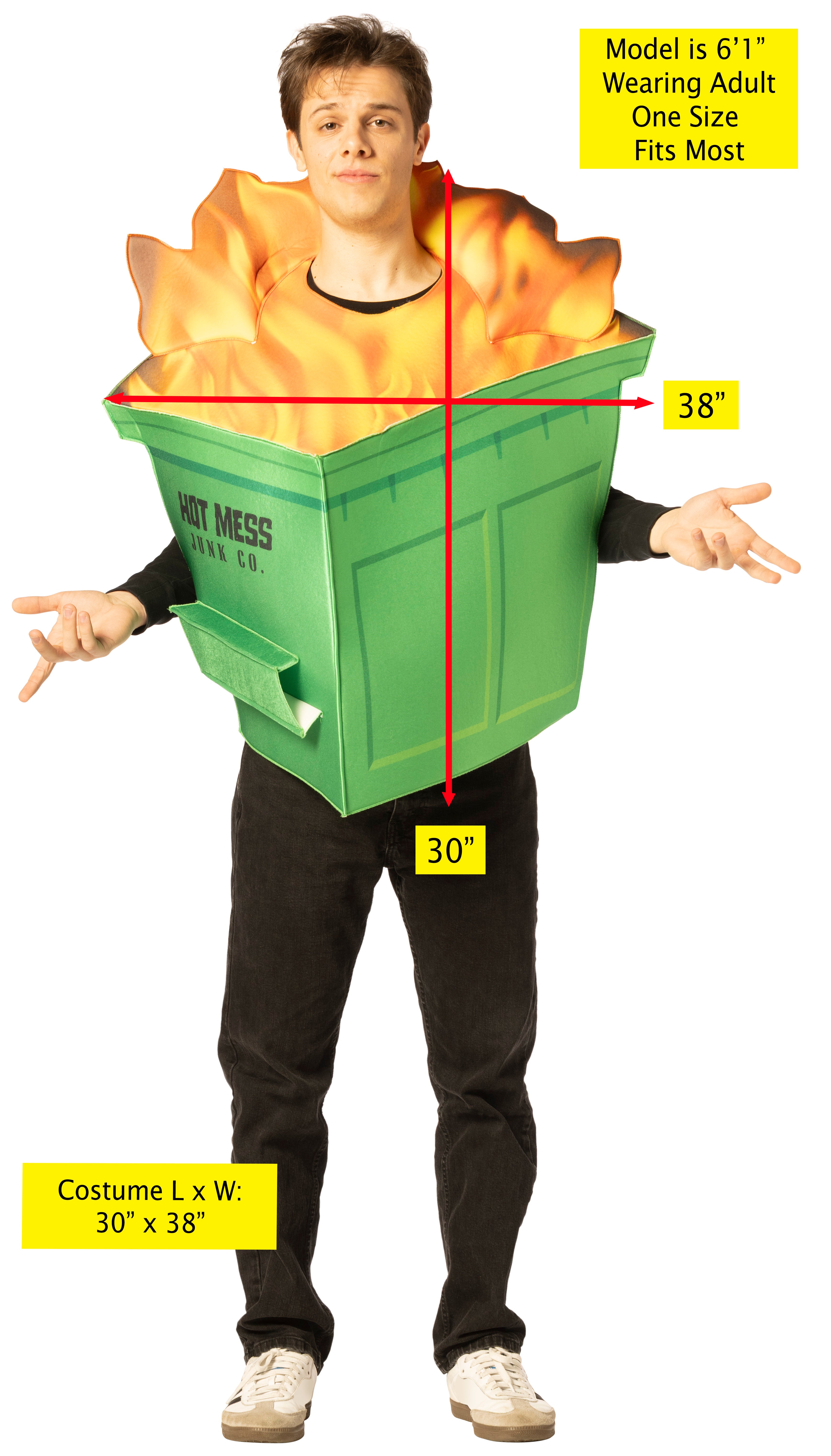Rasta Imposta Dumpster Fire Mülltonnen Kostüm One Size
