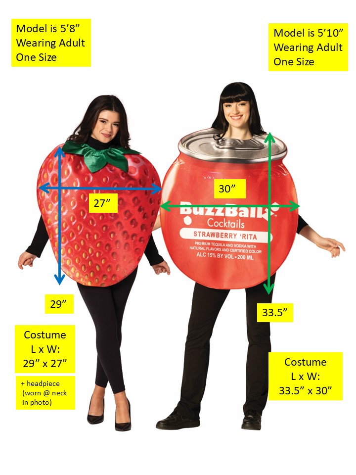 Rasta Imposta BuzzBallz Strawberry Partnerkostüm 2er One Size