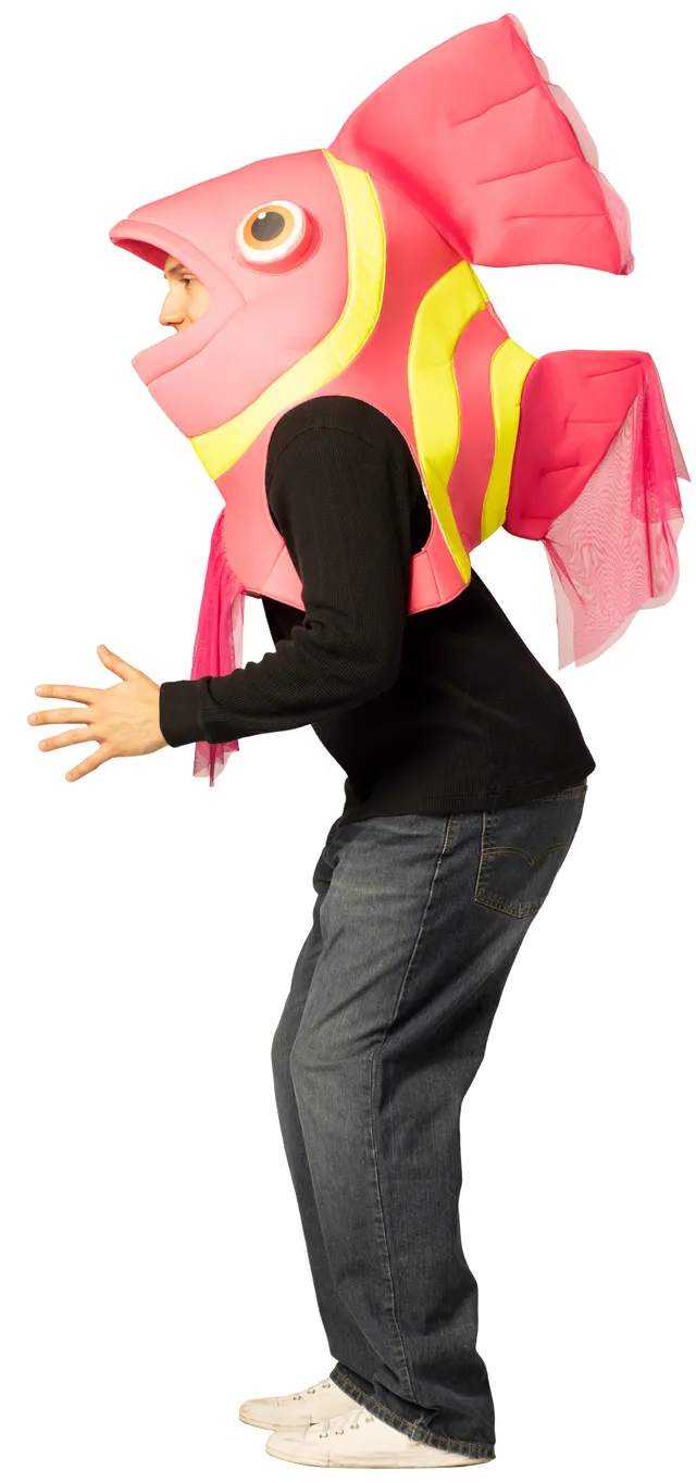 Rasta Imposta Fish Pink Kostüm Nachtleuchtend Einheitsgröße