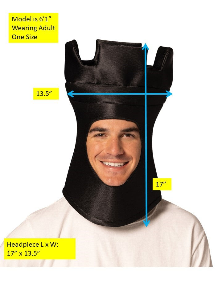 Rasta Imposta Black Rook Schach Kopfteil Kostüm One Size