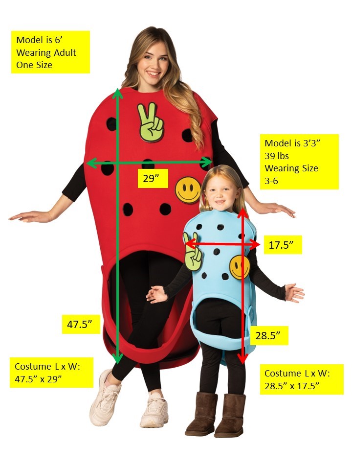 Rasta Imposta Garden Clog Kostüm Set Erwachsene + Kind 3-6