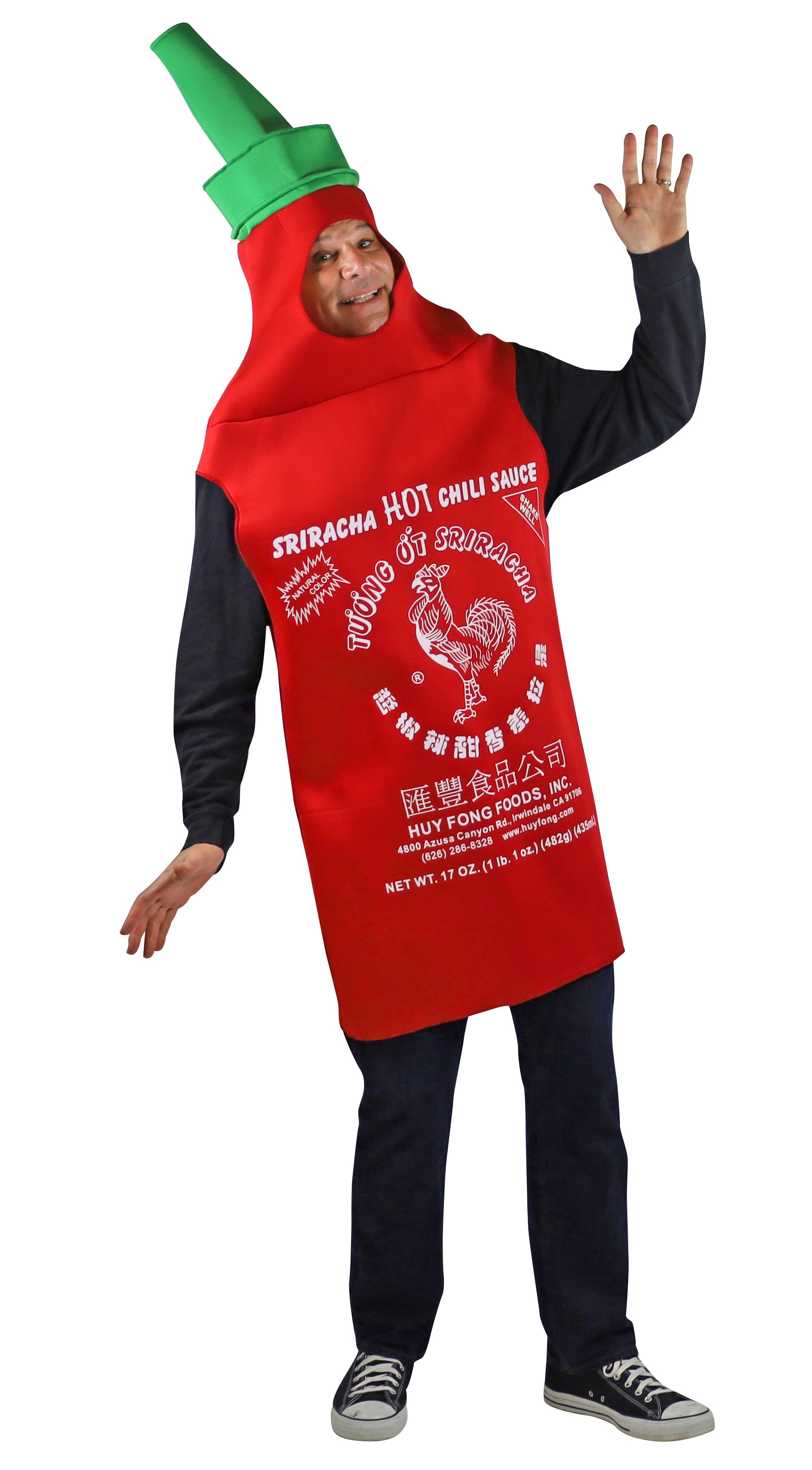 Rasta Imposta Sriracha Kostüm Flasche Rot Einheitsgröße