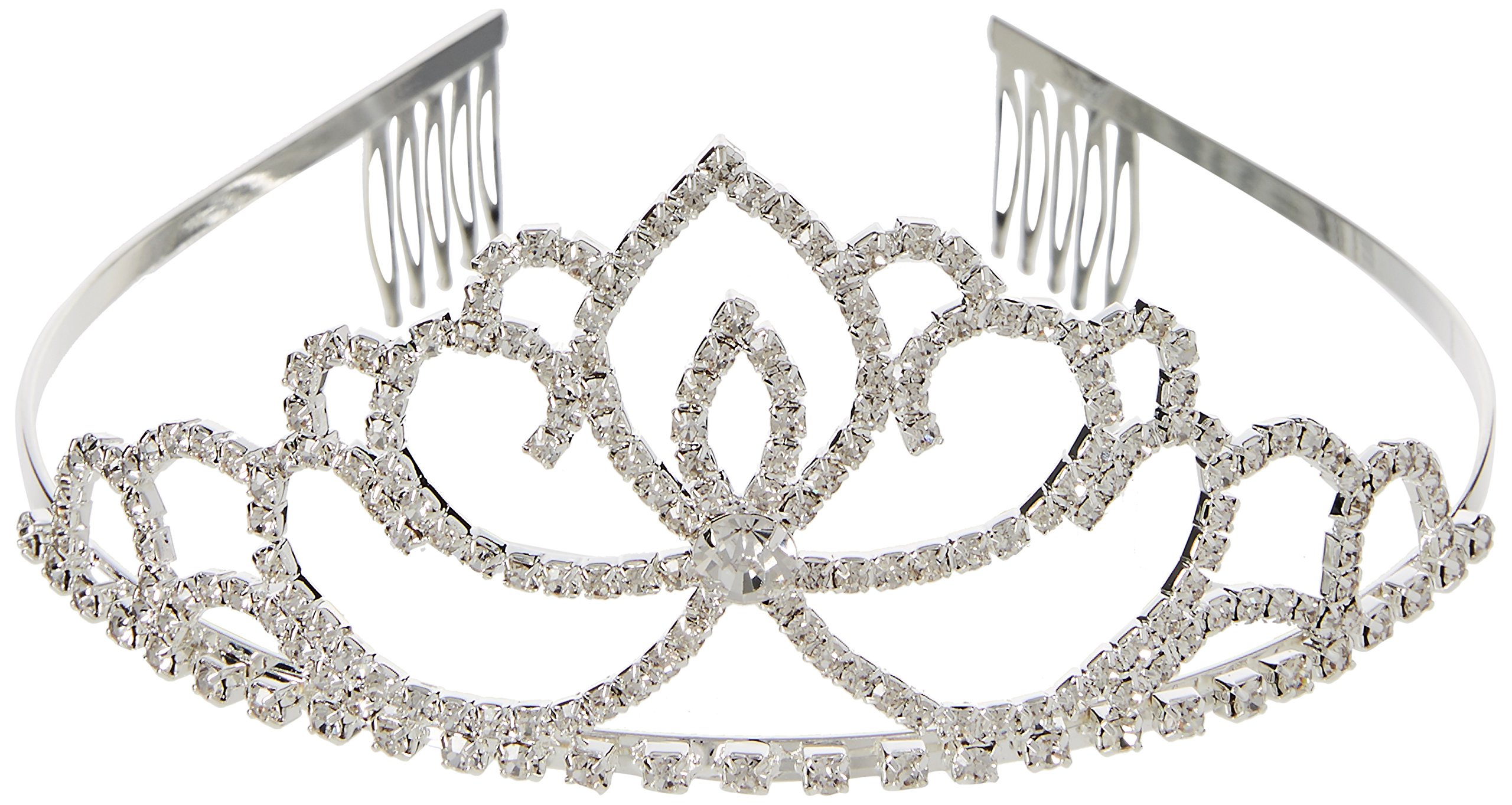 Katara 1738 Mini Kamm #1 Diadem silber Strass 16 cm
