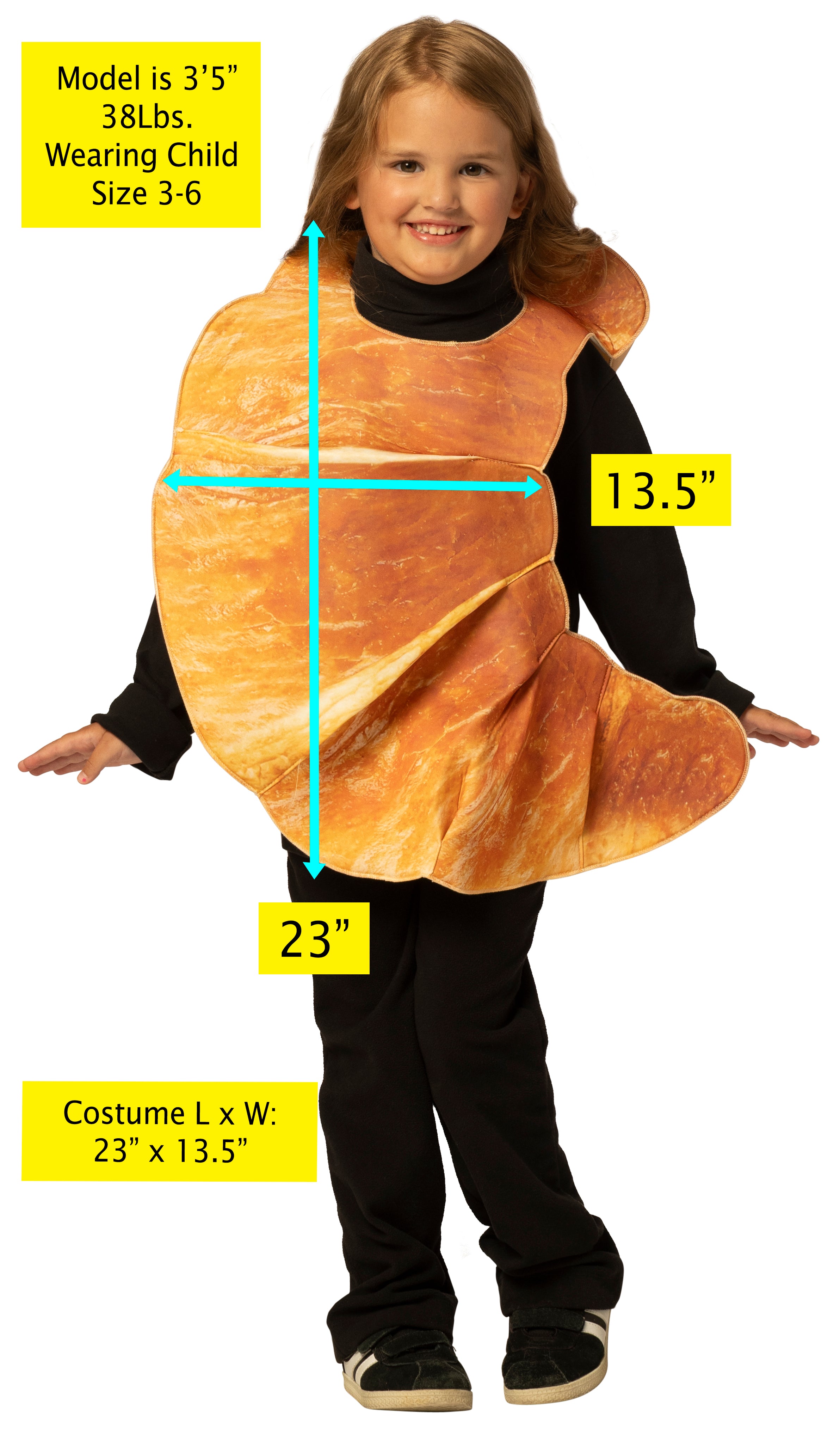 Rasta Imposta Croissant Kinderkostüm 3-6 Food Tunika
