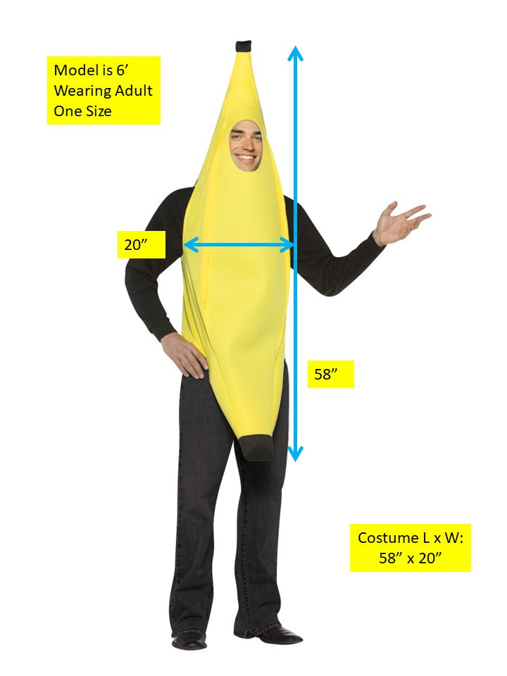 Rasta Imposta Banana 6er Gruppenkostüm Banane Einheitsgr.
