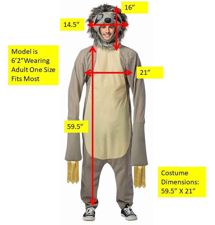 Rasta Imposta Sloth Faultierkostüm Overall Einheitsgröße