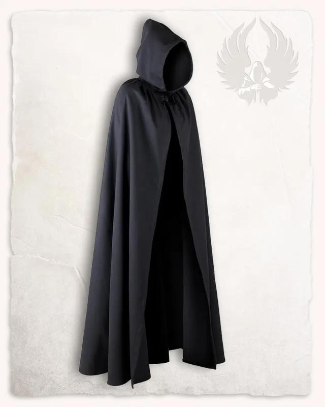 Mytholon Aaron Umhang Schwarz Canvas Baumwolle 140cm