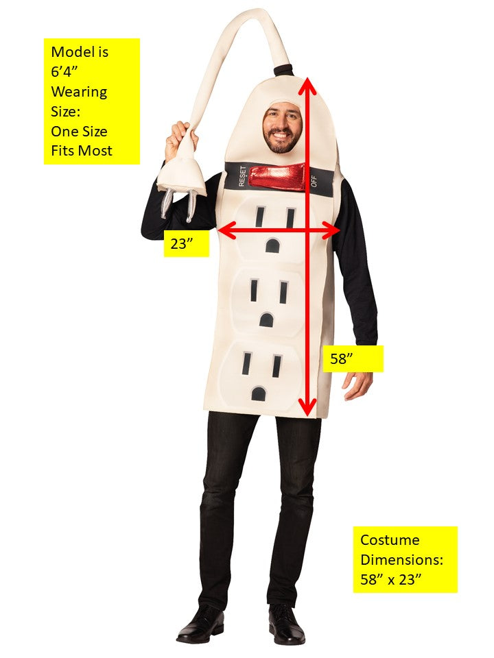 Rasta Imposta Power Strip Kostüm One Size Steckdose
