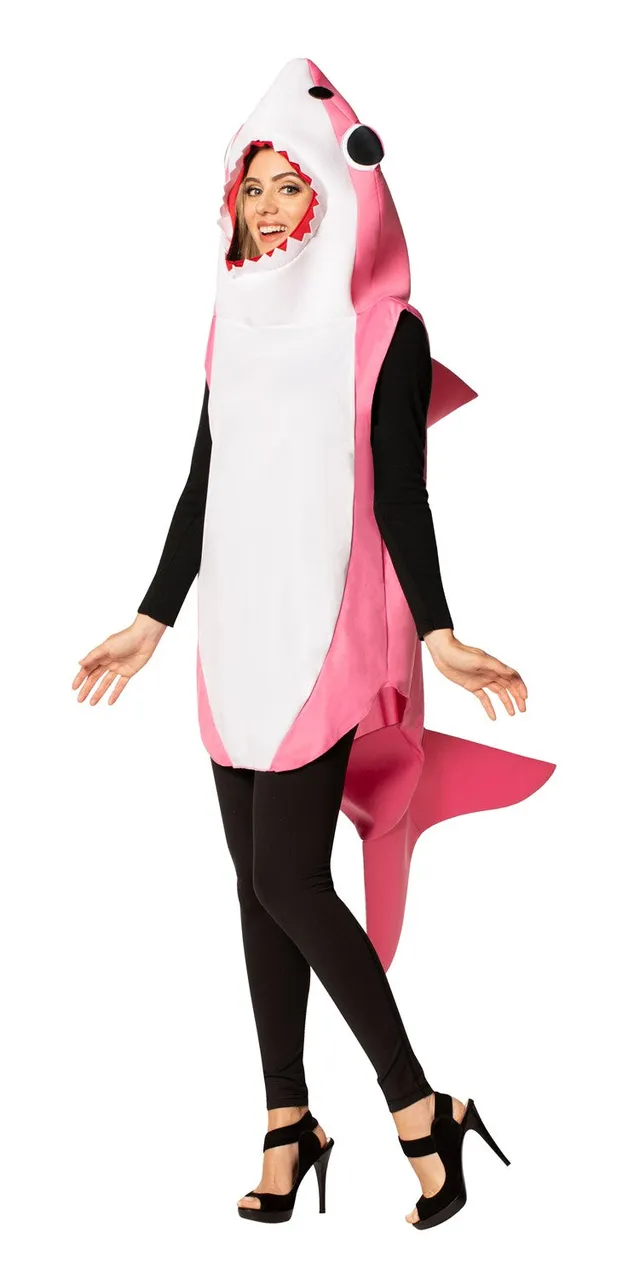 Rasta Imposta Pink Shark Kostüm Hai S-M Rosa Polyfoam
