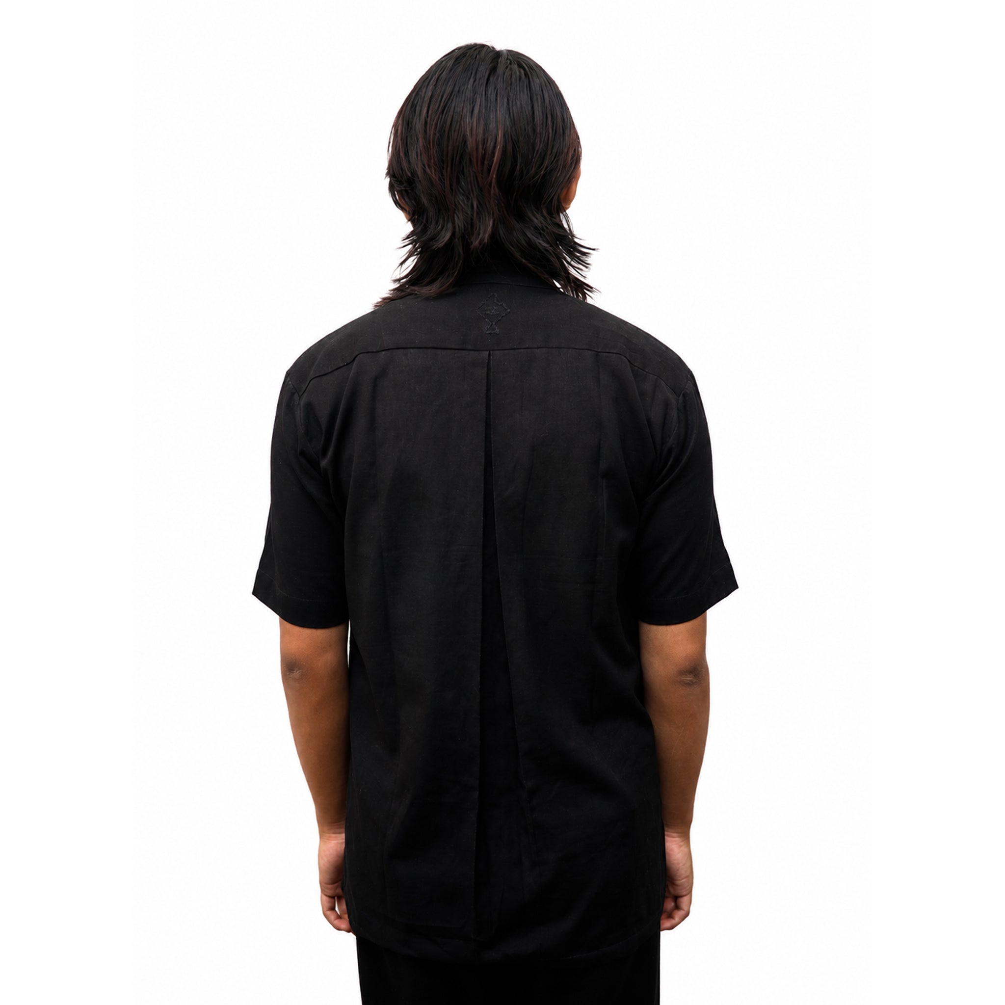 Chaks Chhaya Black Shirt Herren Hemd Schwarz M Baumwolle