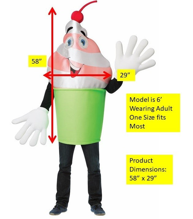 Rasta Imposta Yogurt Mascot Kostüm One Size Joghurtbecher