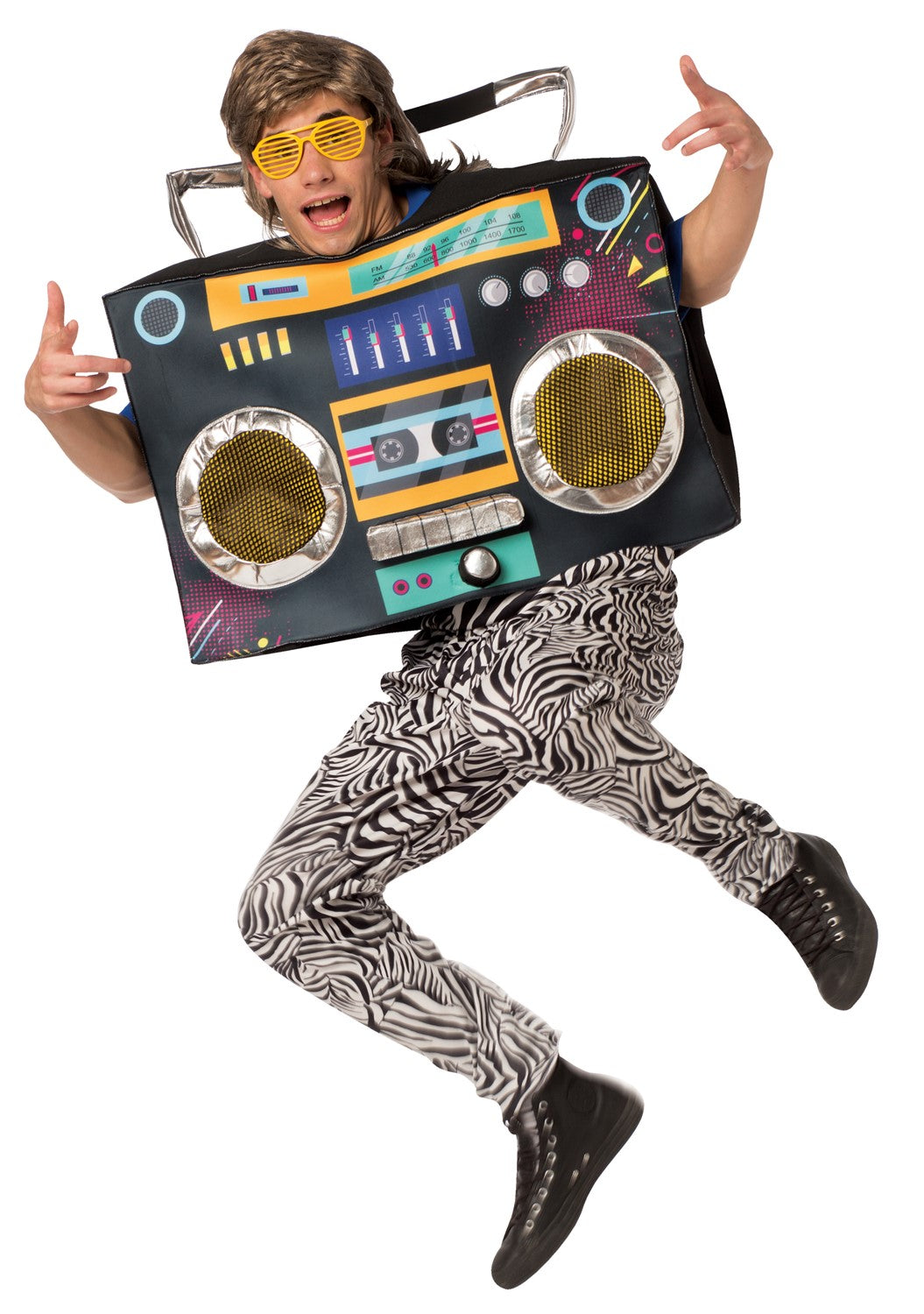 Rasta Imposta Boombox Radio Kostüm One Size 80er Tunika